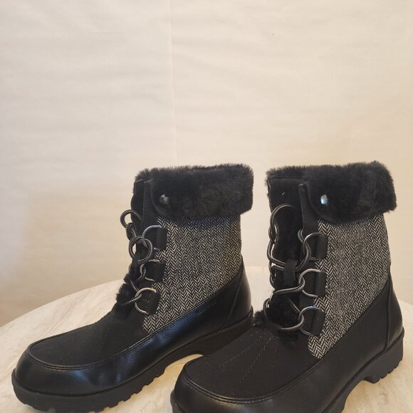 JBU Boots Woman's Faux Fur Herringbone Weather Ready Southgate Chunky Lu - C027 - Picture 3 of 6